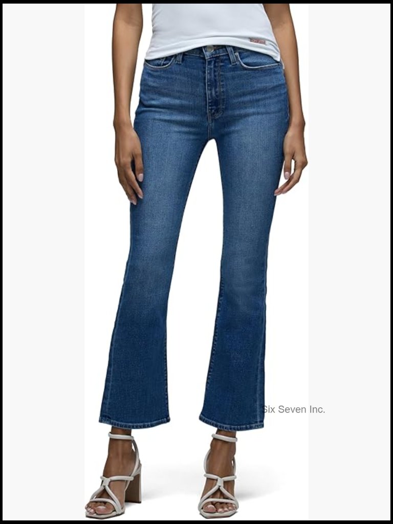 Barbara High Rise Bootcut Crop Jean In Stretch Denim